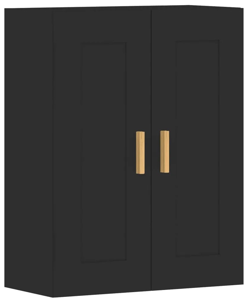 Móveis de parede 2 pcs derivados de madeira preto