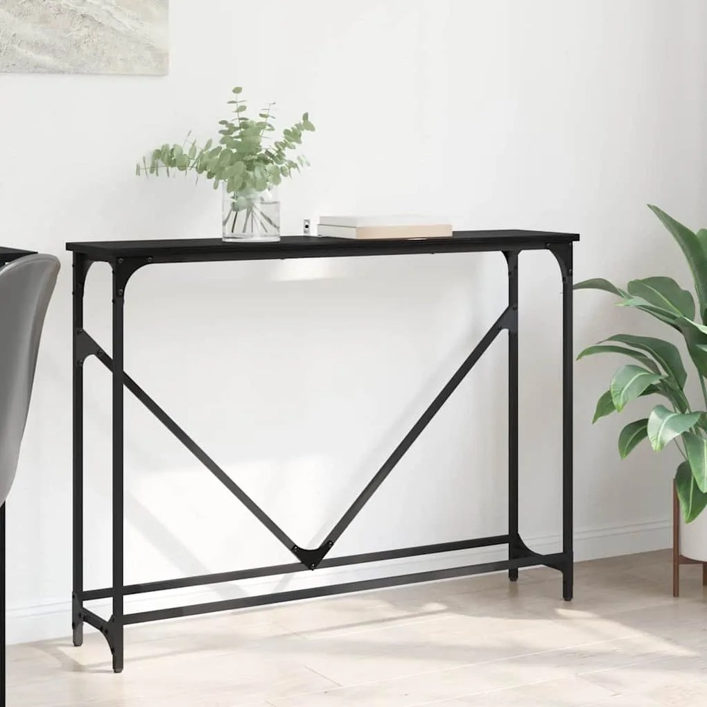 vidaXL Aparador Carvalho Preto 102 x 23 x 75 cm Madeira processada