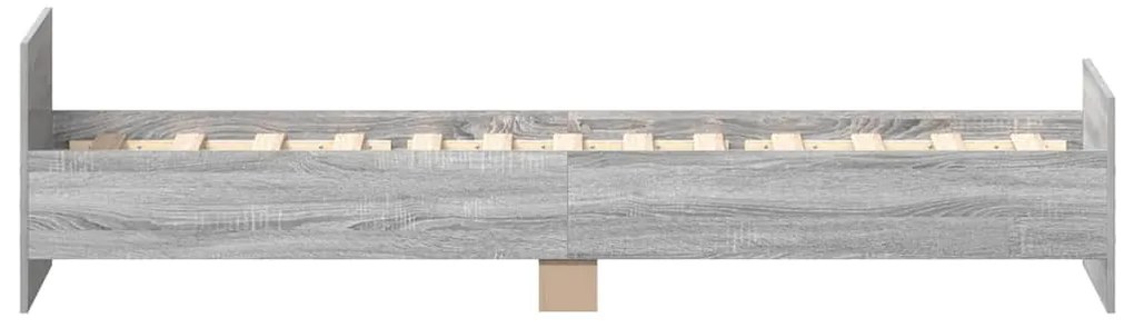 Estrutura cama 100x200 cm derivados de madeira cinzento sonoma