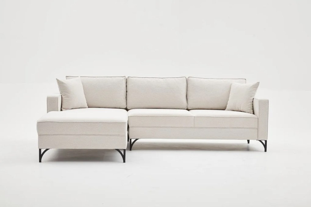 Sofá de Canto Berlin – Creme – 258x83x181 cm