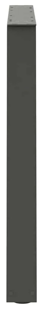 Pés para mesa de jantar em V, 3 peças, antracite, 90x (72-73,3) cm, aç