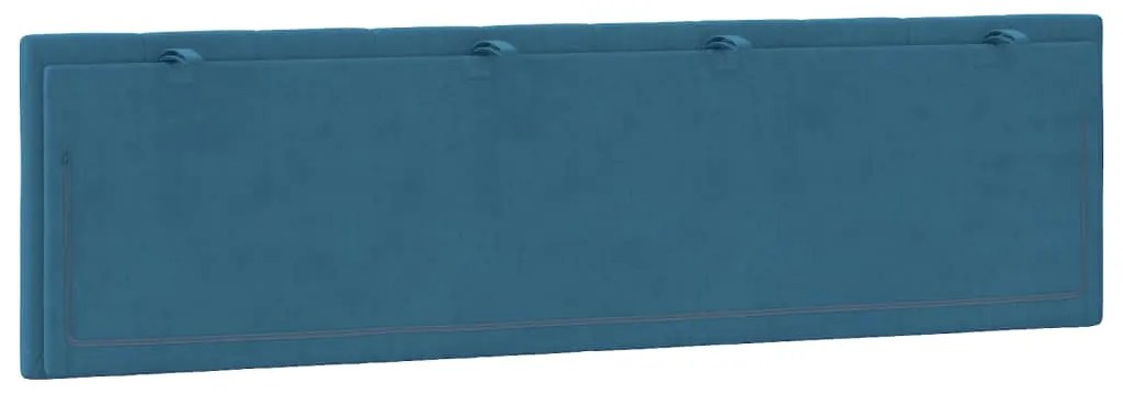 Almofadão de cabeceira 180 cm veludo azul