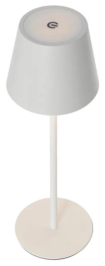 Conjunto de 2 candeeiros de mesa brancos com dimmer e recarregáveis - Murdock