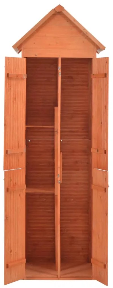 Abrigo de arrumação para jardim 71x60x213 cm madeira