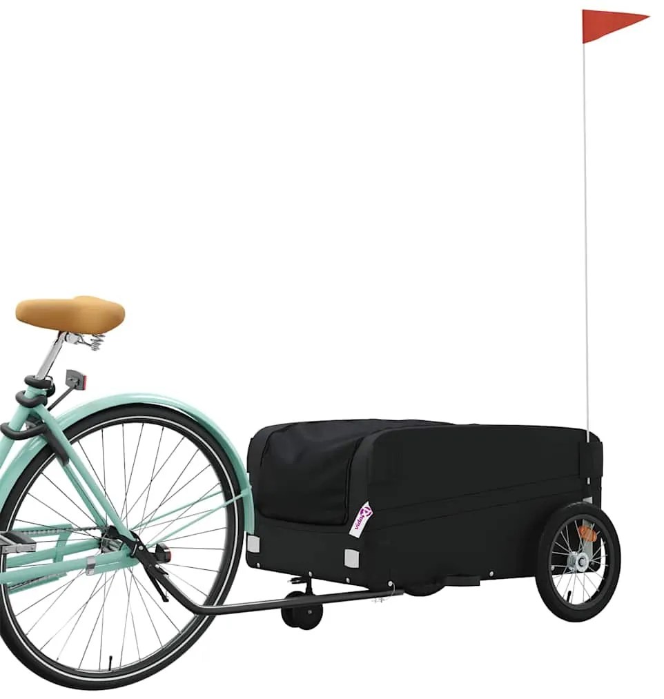 Reboque para bicicleta 45 kg ferro preto