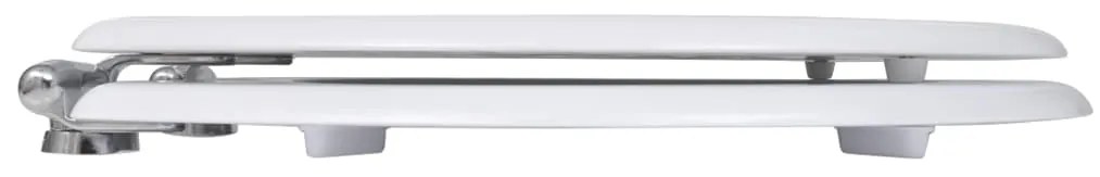 Assento de sanita com tampa de fecho suave MDF branco