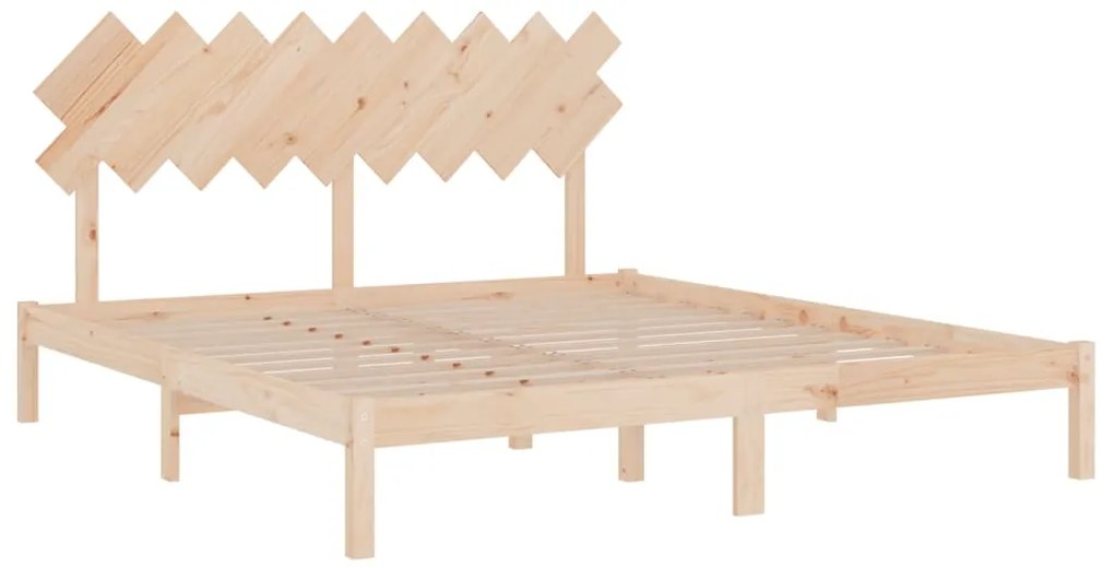 Estrutura de cama 180x200 cm super king madeira maciça