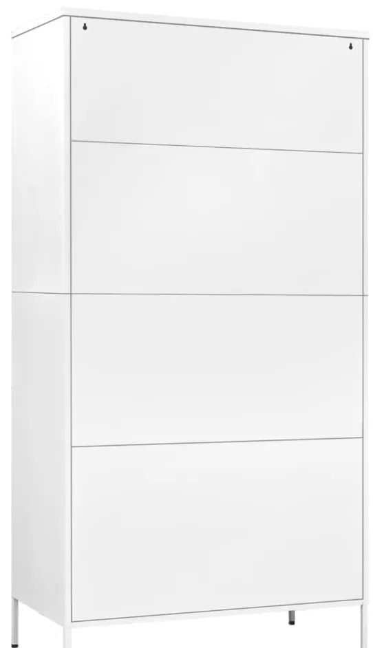 Roupeiro 90x50x180 cm aço branco
