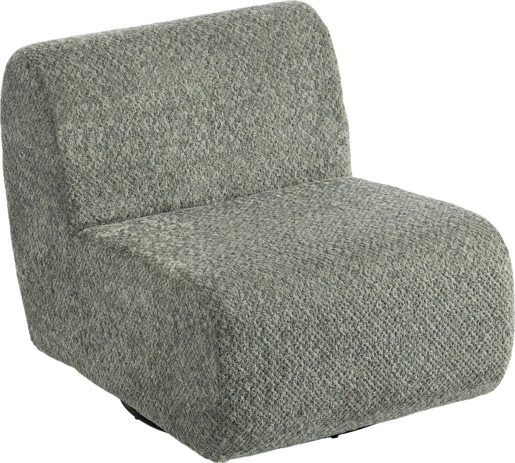 HOMCOM Poltrona Giratória Lounge com Visual Chenille, Assento Largo, para Sala de Estar, Quarto, Cinza | Aosom Portugal