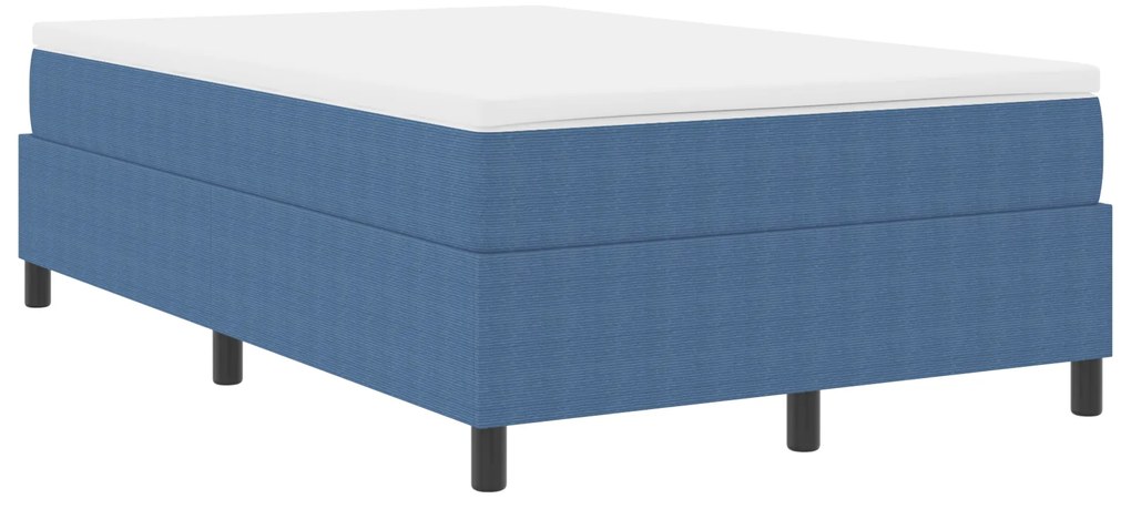 Cama Box vidaXL Azul 120x200 cm Tecido Corduroy