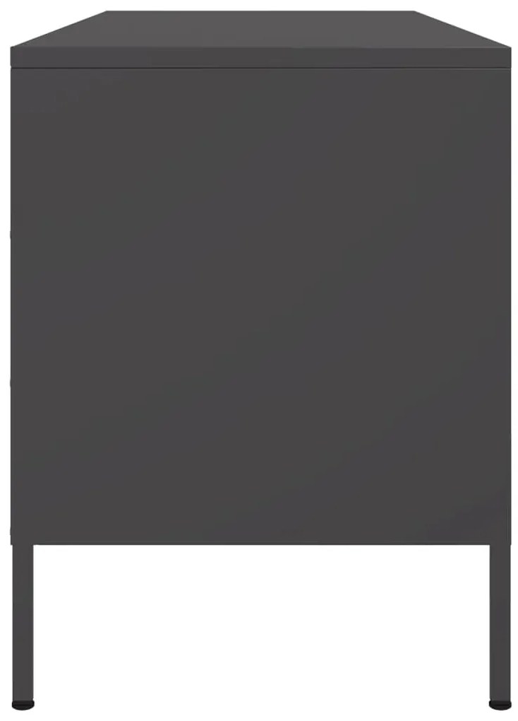 Móvel de TV 100,5x39x50,5 cm aço preto