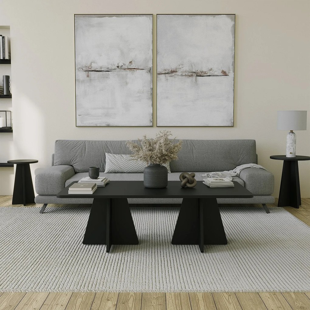 Mesa de Centro Mushroom – Preto – 120 cm x 40 cm x 60 cm