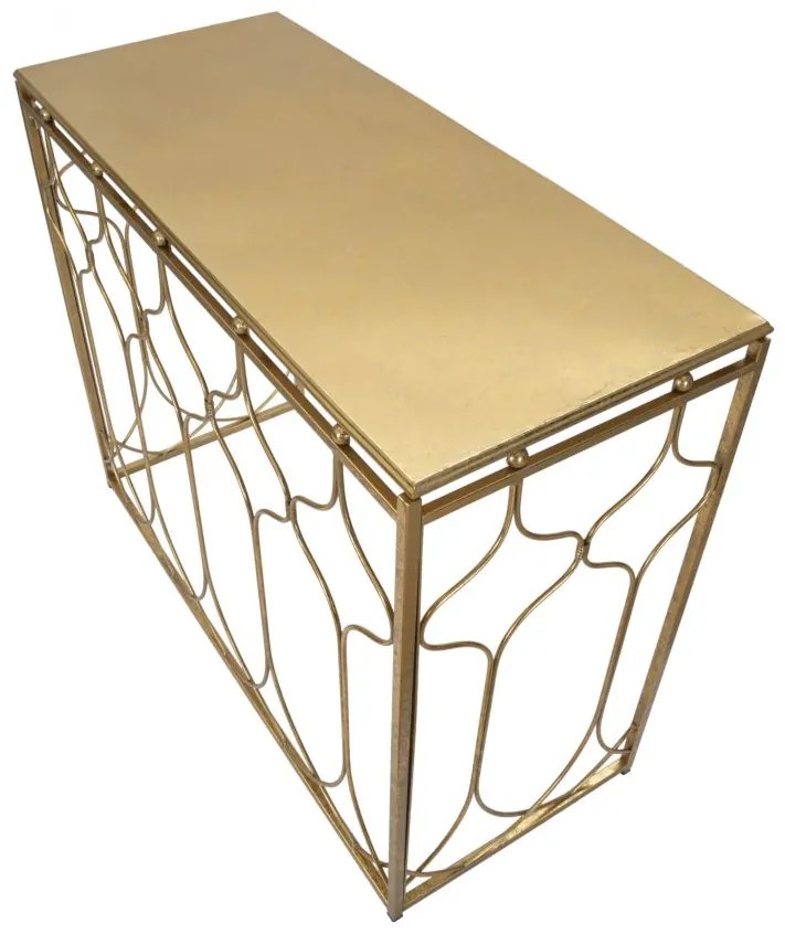 MESA CONSOLA ARAB 96,5X41X78 CM DOURADO