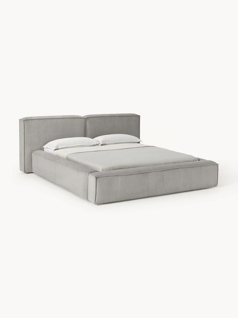 Corduroy Upholstered Bed Lennon with Storage Space