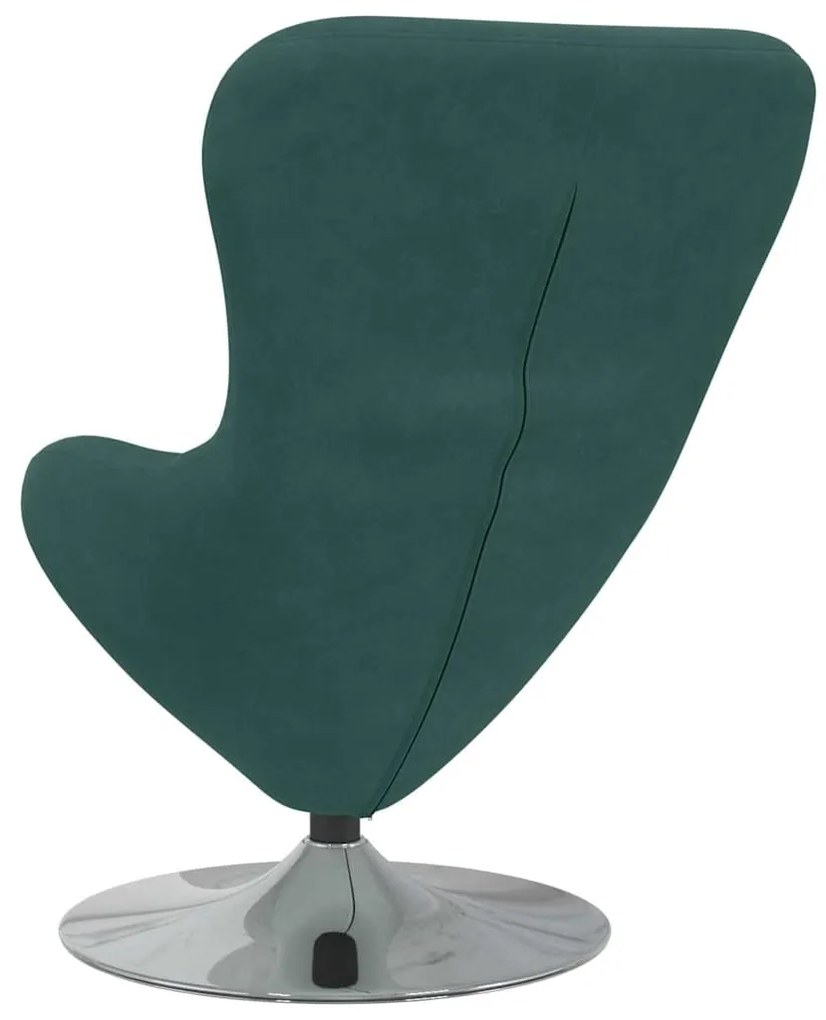 Poltrona Ovo Veludo Verde Escuro