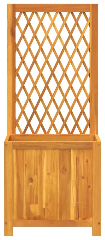 Vaso/floreira c/ treliça 55x29,5x132cm madeira de acácia maciça