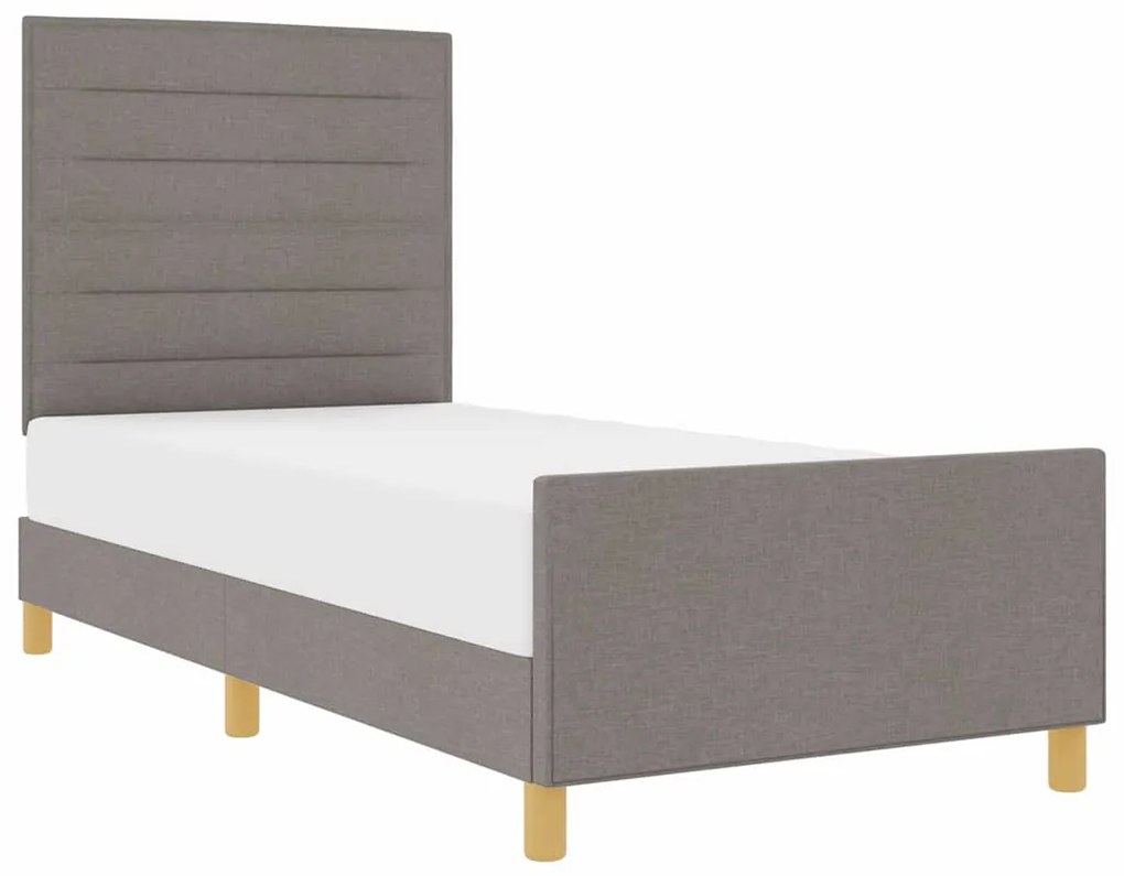 estruturas de cama vidaXL taupe 100x200 cm em tecido