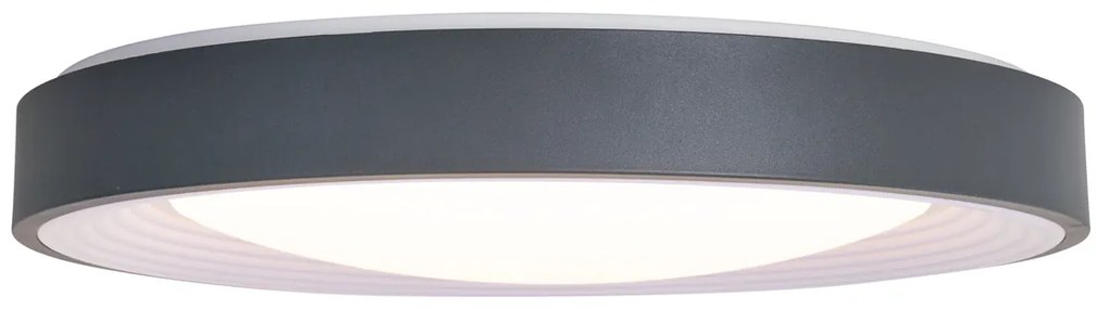 Plafon Moderno Cinzento com Branco 48cm incl. LED Regulável - Kanton Moderno