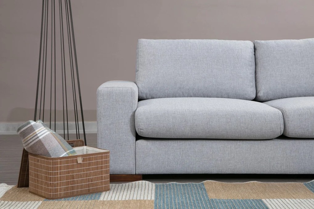 Sofá de Canto Loop – Cinzento Claro – 246 cm x 266 cm
