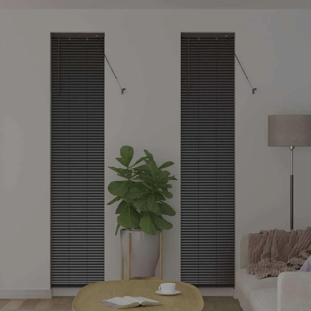 Persiana de Janela com cortinas Outros Manual Preto 40 x 220 cm Alumín