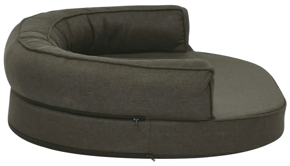 Cama p/ cães ergonómica 75x53cm aspeto linho cinzento-escuro