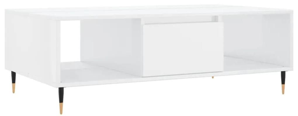 Mesa de centro 104x60x35 cm derivados madeira branco brilhante