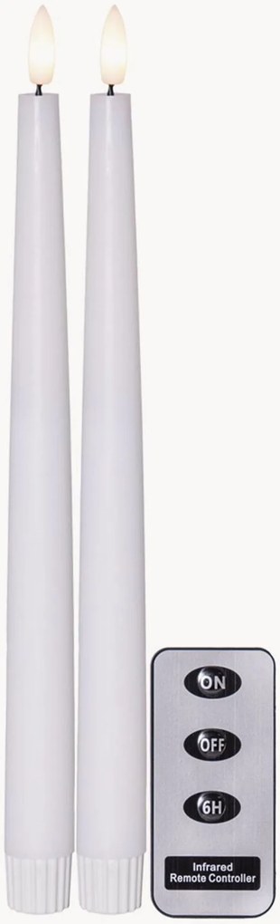 Velas LED com temporizador e controlo remoto Flame Slim, conjunto de 2