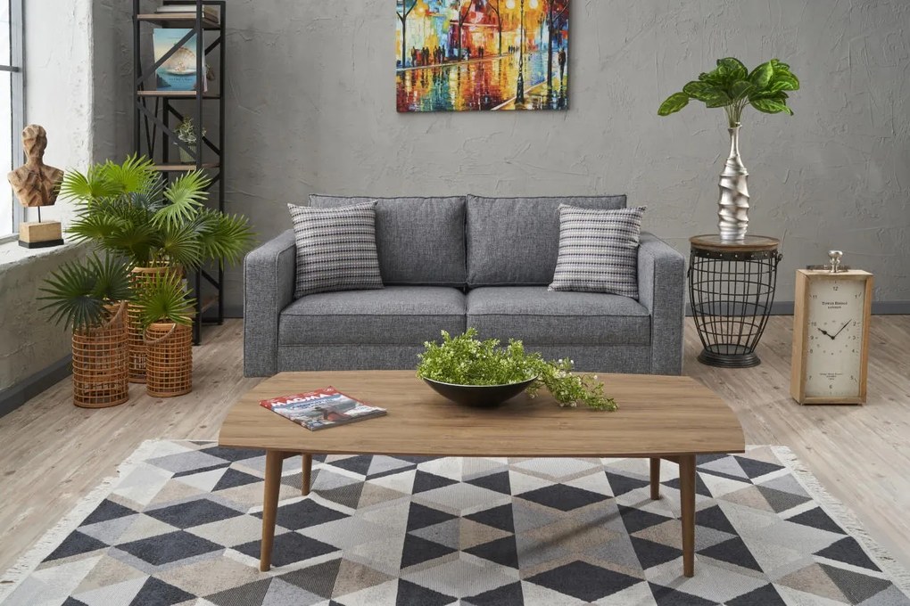Sofá de 2 Lugares Kale – Cinzento – 180x83x91 cm