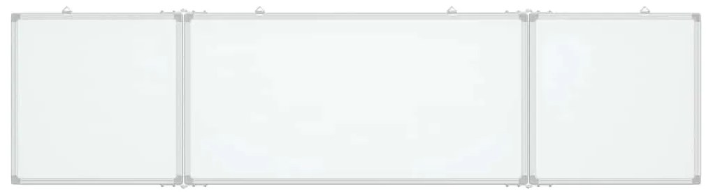 Quadro branco magnético dobrável 160x40x1,7 cm alumínio