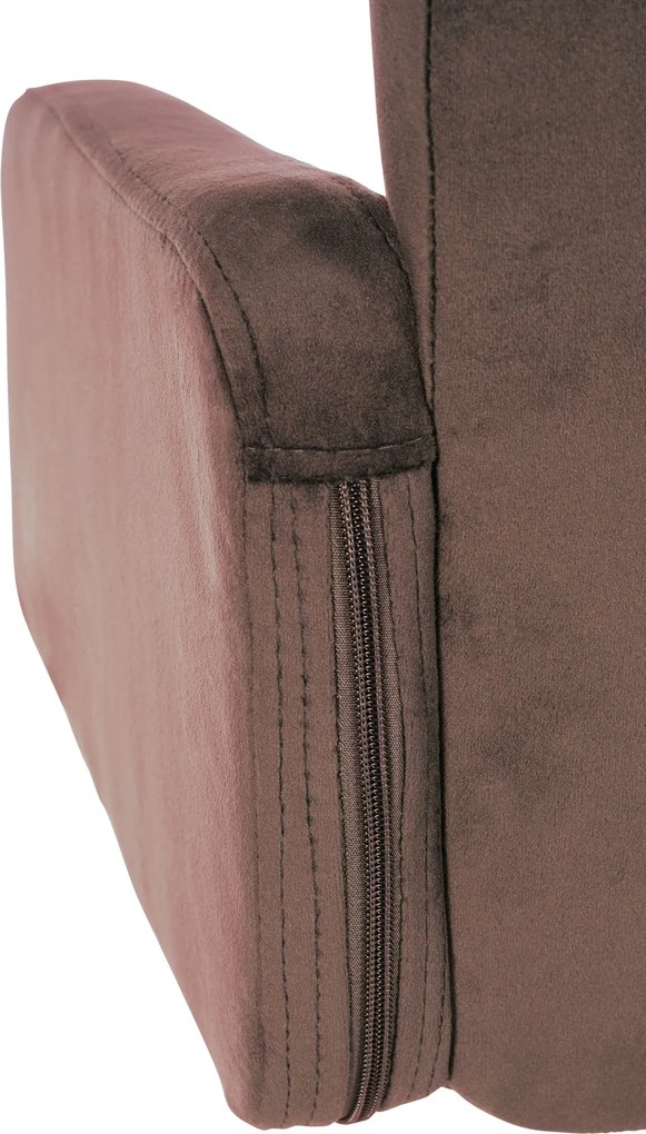 Banco de bar Los Angeles Veludo castanho