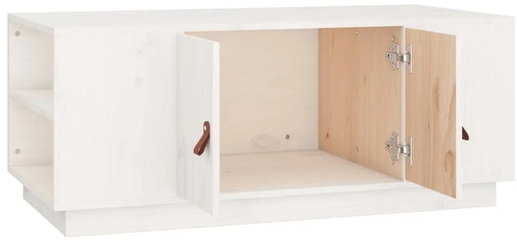 Mesa de centro 100x50x41 cm pinho maciço branco