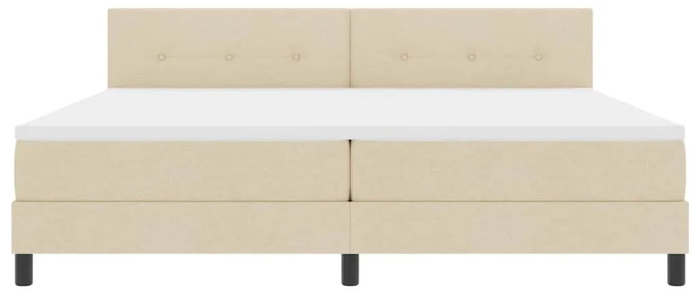 Cama Box com Colchão e LED Crème 200x200 cm Tecido