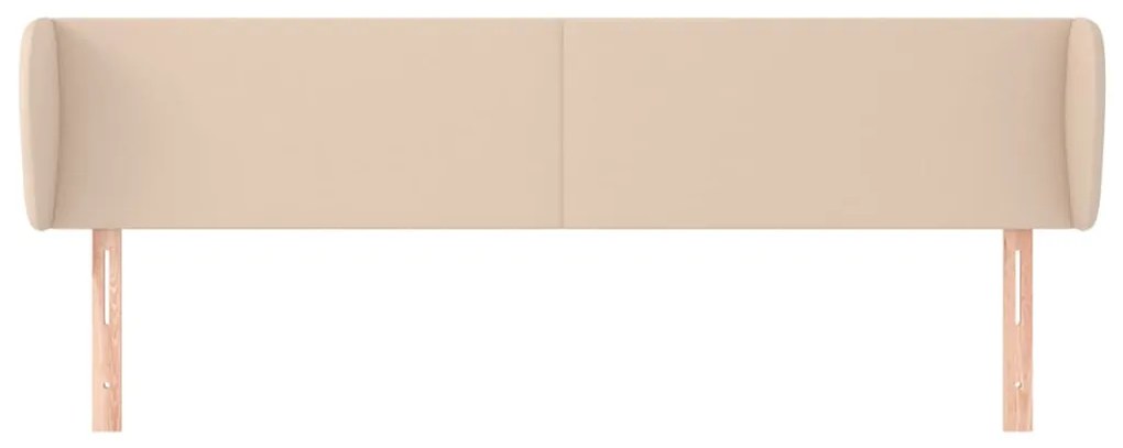 Cabeceira cama abas couro artificial 203x23x78/88 cm cappuccino