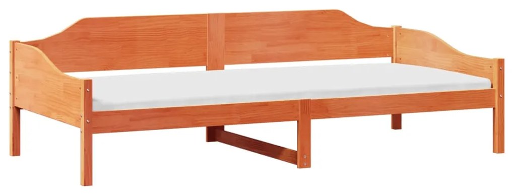 Cama sem colchão 90x190 cm madeira de pinho maciça castanho-mel