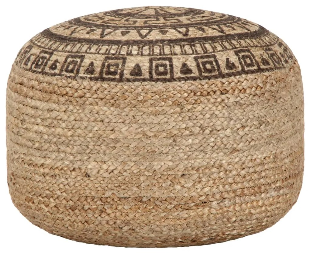 vidaXL Pufe artesanal 45x30 cm juta castanho