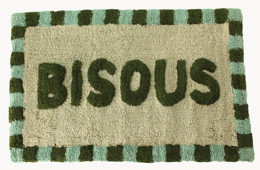 Tapete de banho de algodão Bisous