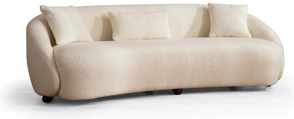 Sofá de 3 Lugares Napoli – Creme – 230x75x94 cm