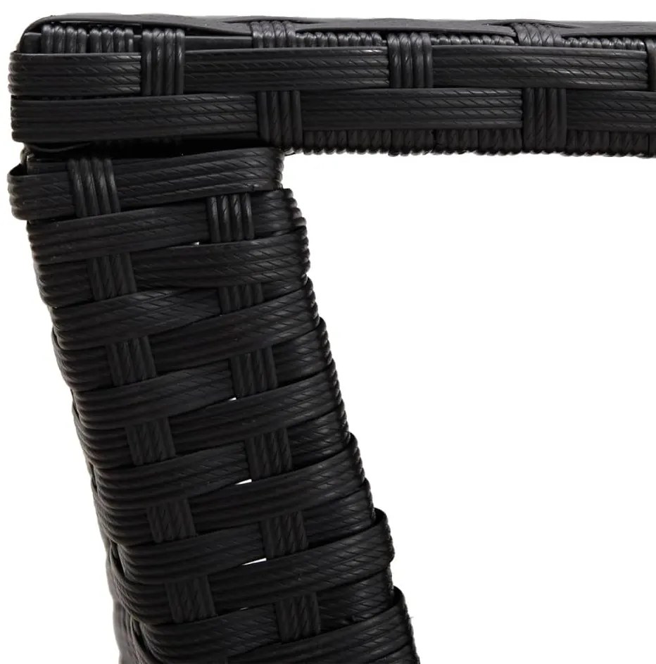 Mesa de centro 100x50x40 cm vime PE preto