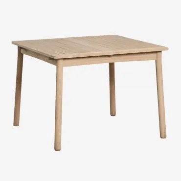 Mesa De Jantar Extensível Em Madeira De Acácia Karvia 100-160x100 Cm Marrom Acácia Claro - Sklum