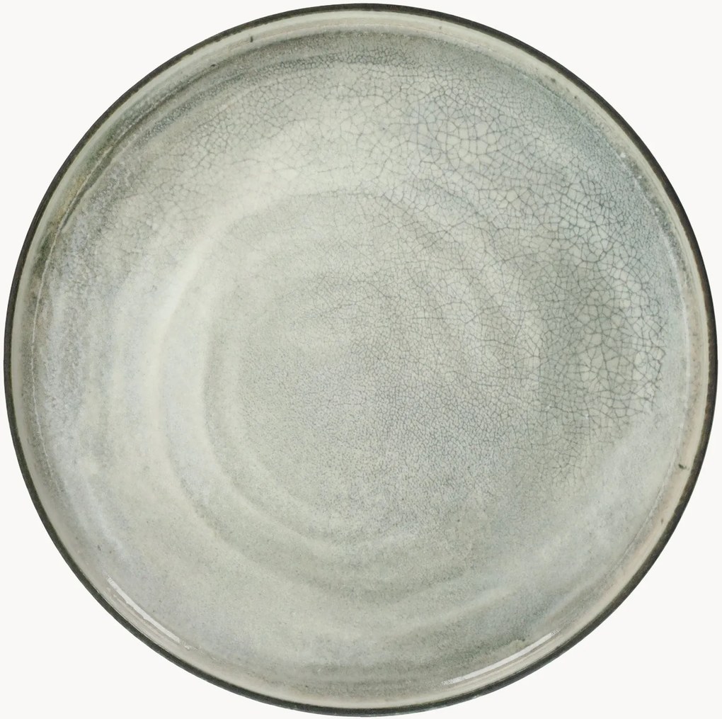 Pratos de jantar em porcelana Raku, conjunto de 3