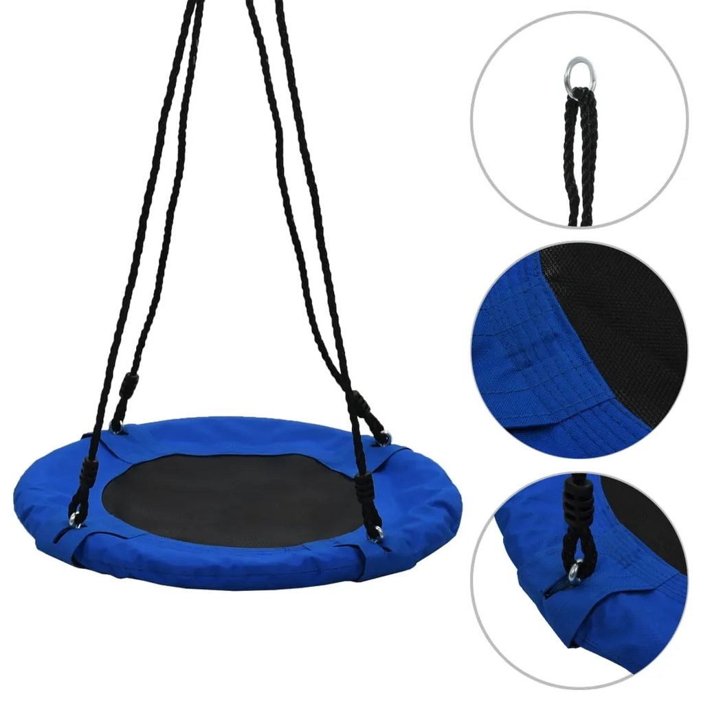 91809 vidaXL Baloiço 60 cm 100 kg azul