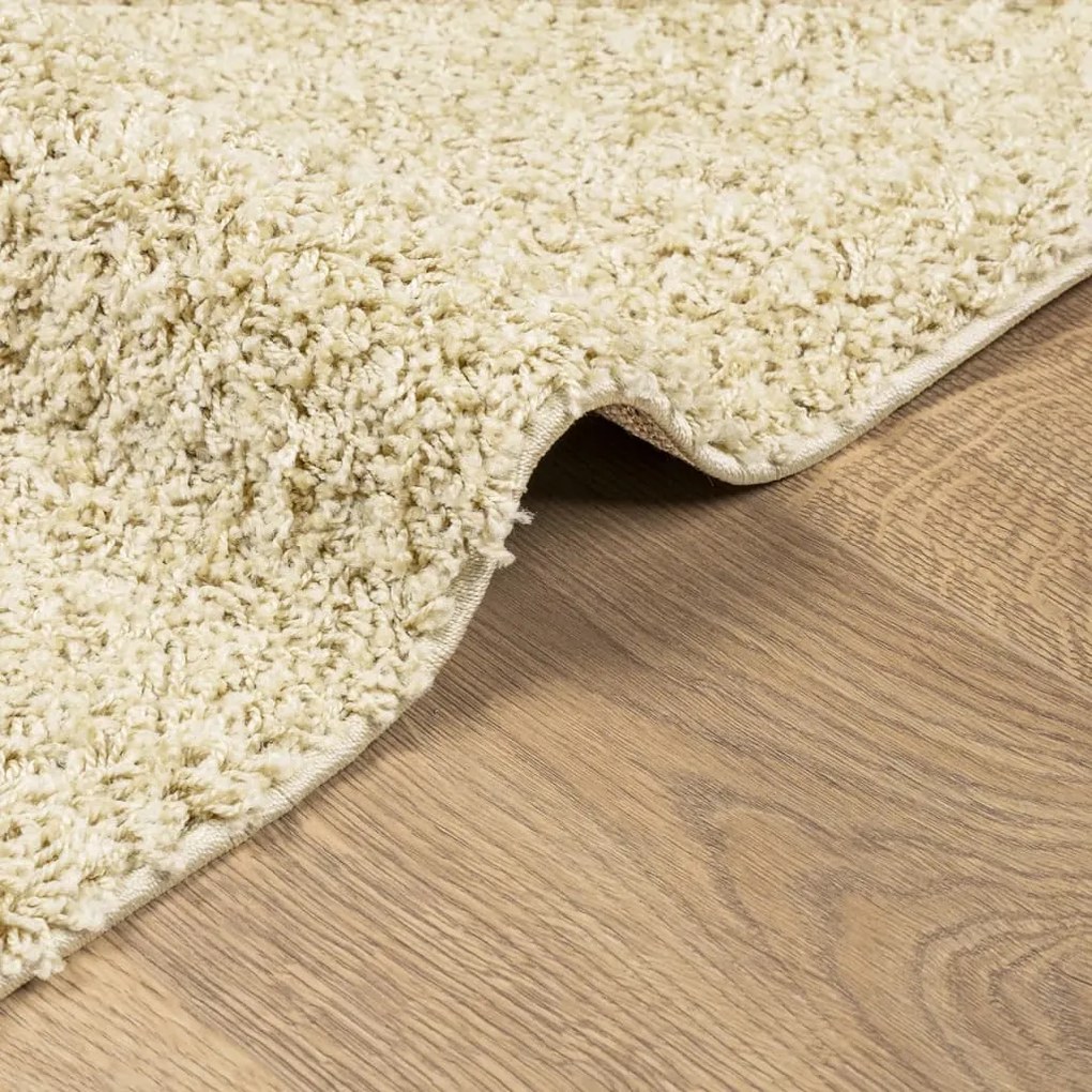 Tapete shaggy de pelo alto PAMPLONA 200x200 cm dourado