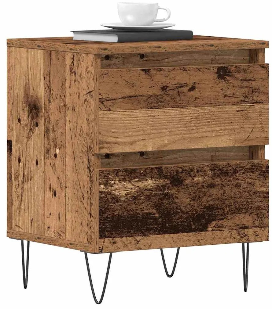 Camas de cabeceira vidaXL 2 pcs Madeira Velha 40x35x50 cm Madeira de e