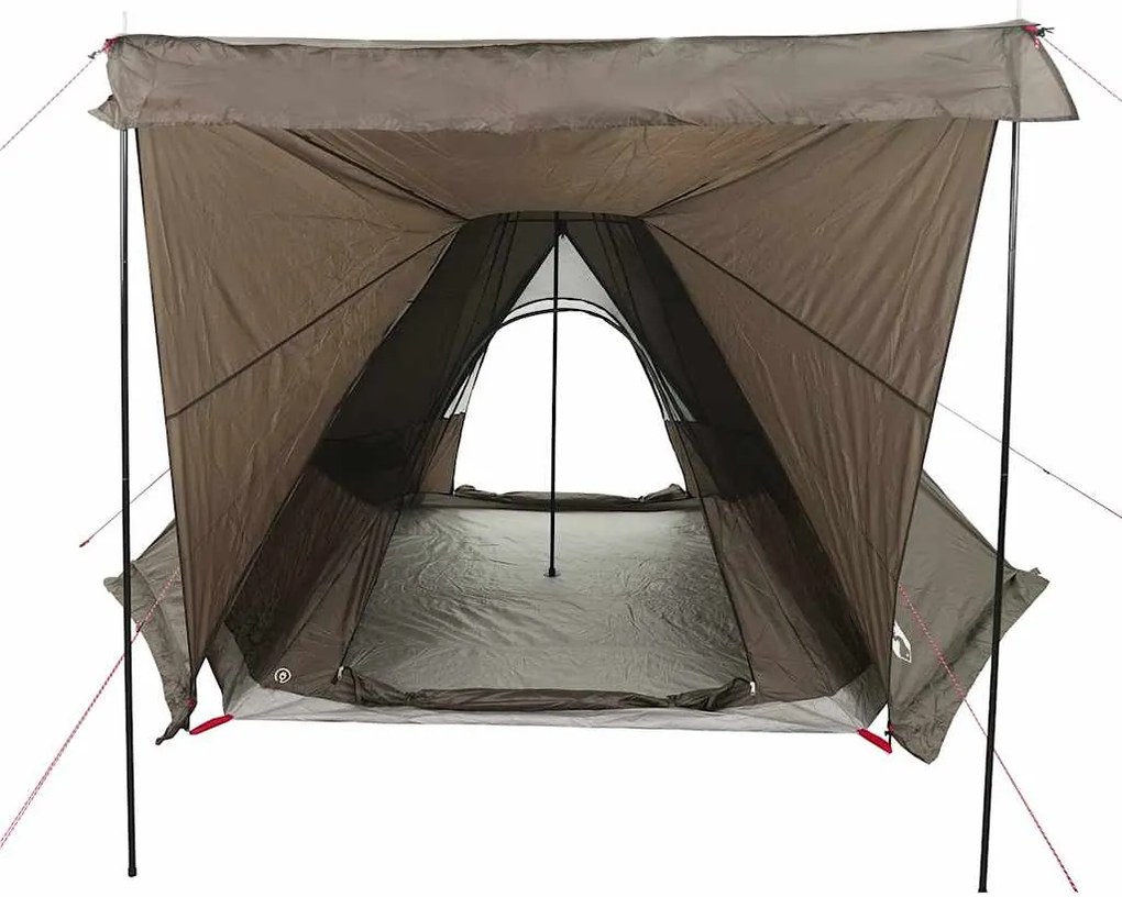 Tenda familiar tipi para 6 pessoas impermeável castanho