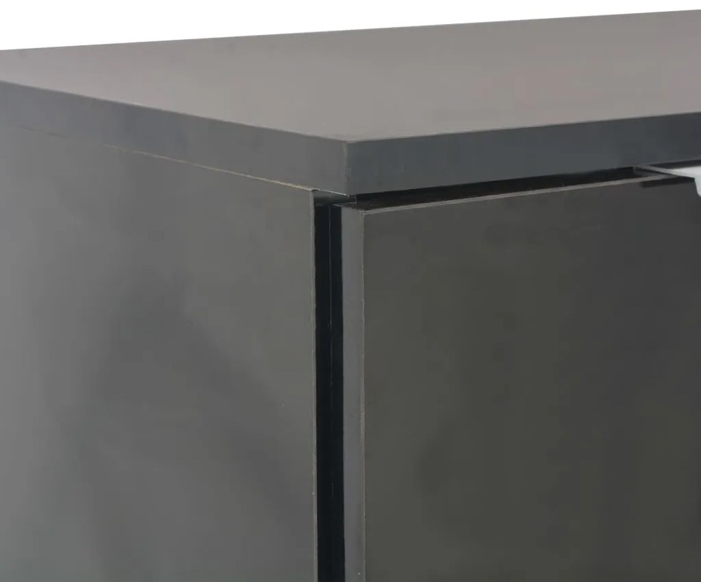 Aparador 107x35x80,5 cm preto brilhante