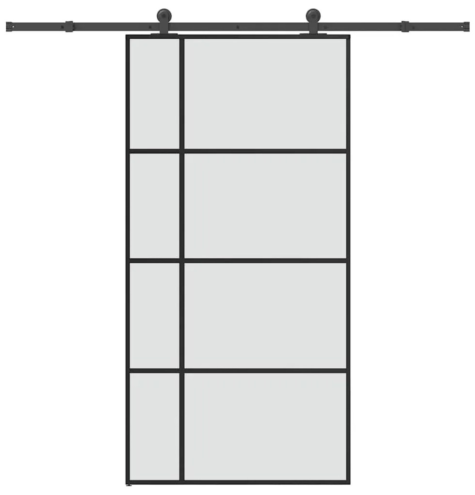 Porta desliz. c/ conj. ferragens 102,5x205cm vidro ESG/alumínio