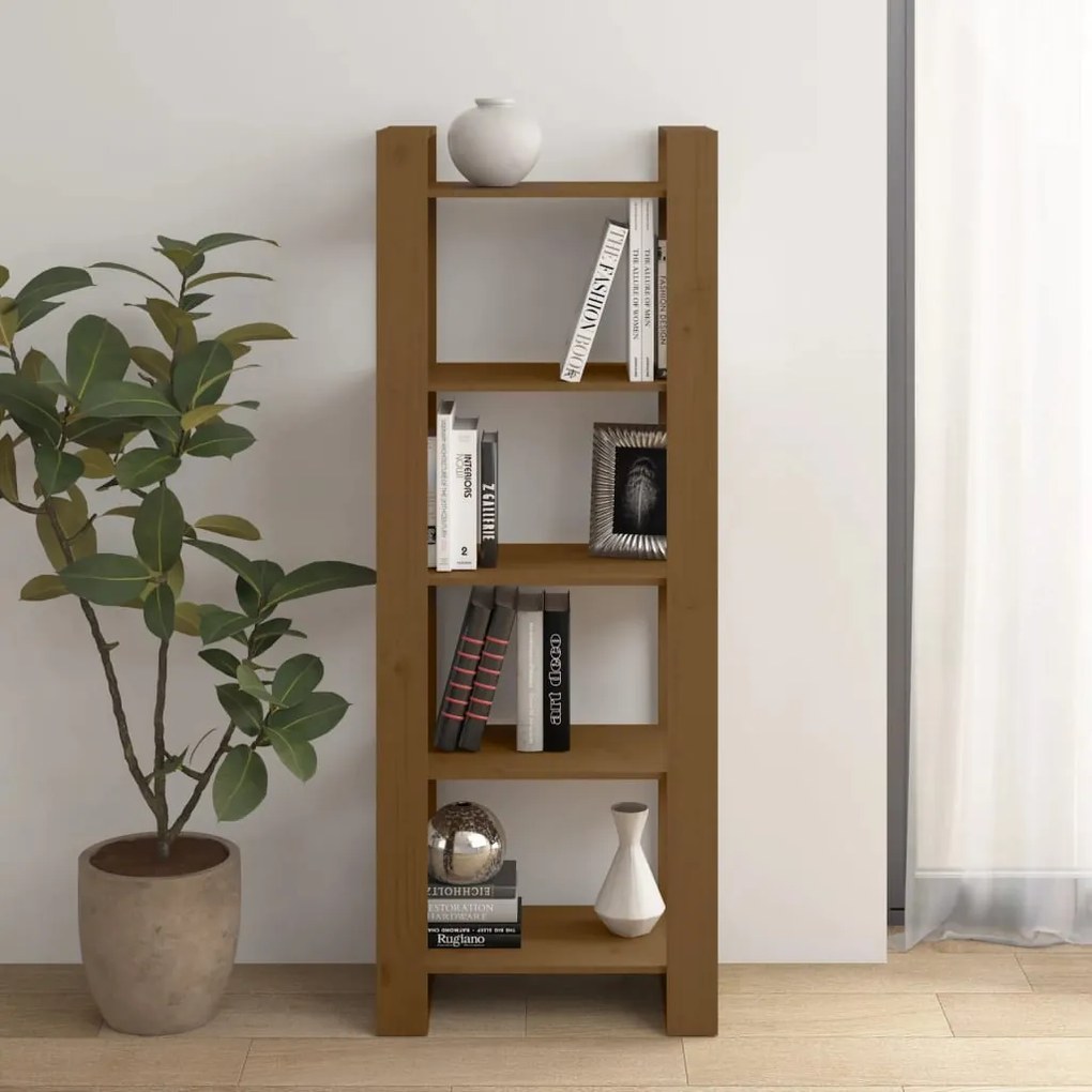 vidaXL Estante/divisória 60x35x160 cm madeira maciça castanho mel