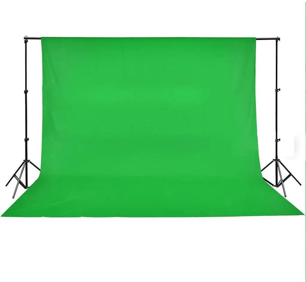 Fundo fotográfico em algodão verde 500x300 cm chroma key