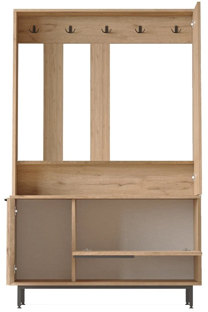 Hall Stand ON11 – Walnut – 102,2x178,2x35,5 cm