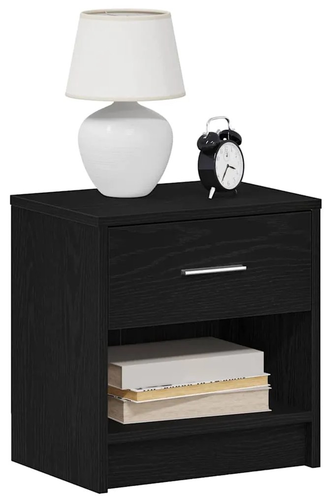 Mesa de cabeceira com gaveta 39x28x41 cm preto